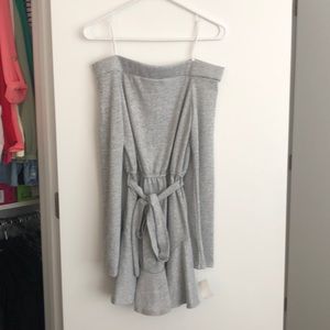 The Impeccable Pig grey strapless dress
